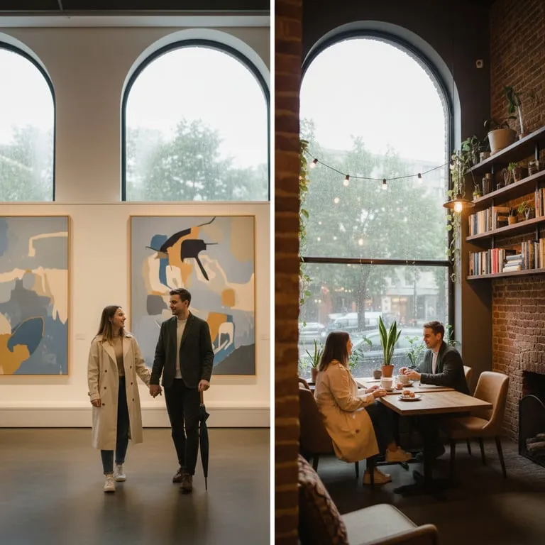 비 오는 날 더 운치 있는 실내 데이트 코스 추천, 감성 가득한 미술관 투어와 분위기 좋은 카페 맛집 탐방