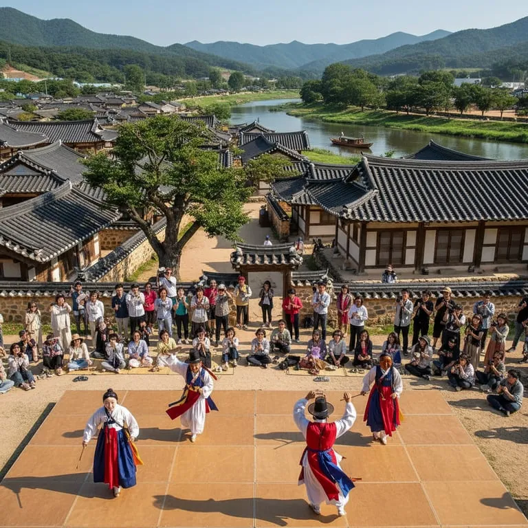 안동 하회마을 전통 문화 체험 여행 가이드, 탈춤 공연 시간과 고택 스테이 예약 방법 및 비용 상세 정보